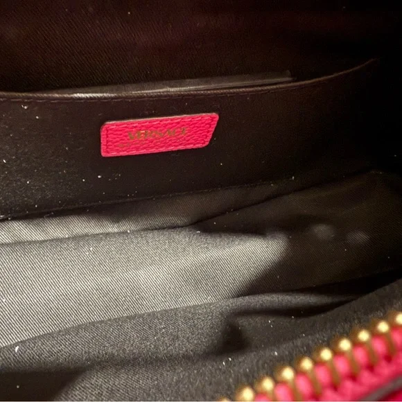 New!! Versace Virtus Hot Pink Mini Hobo Purse + COA - Picture 7 of 10